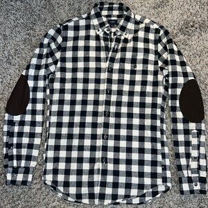 Men's J. Crew Buffalo Plaid Flannel with Elbow Patches